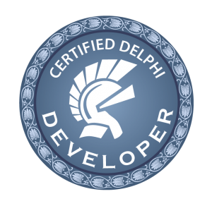Certified Delphi® Developer, Certified Delphi® Master Developer i pripadajući logotipi uslužne su oznake tvrtke Embarcadero Technologies, Inc. i koriste se uz dopuštenje.